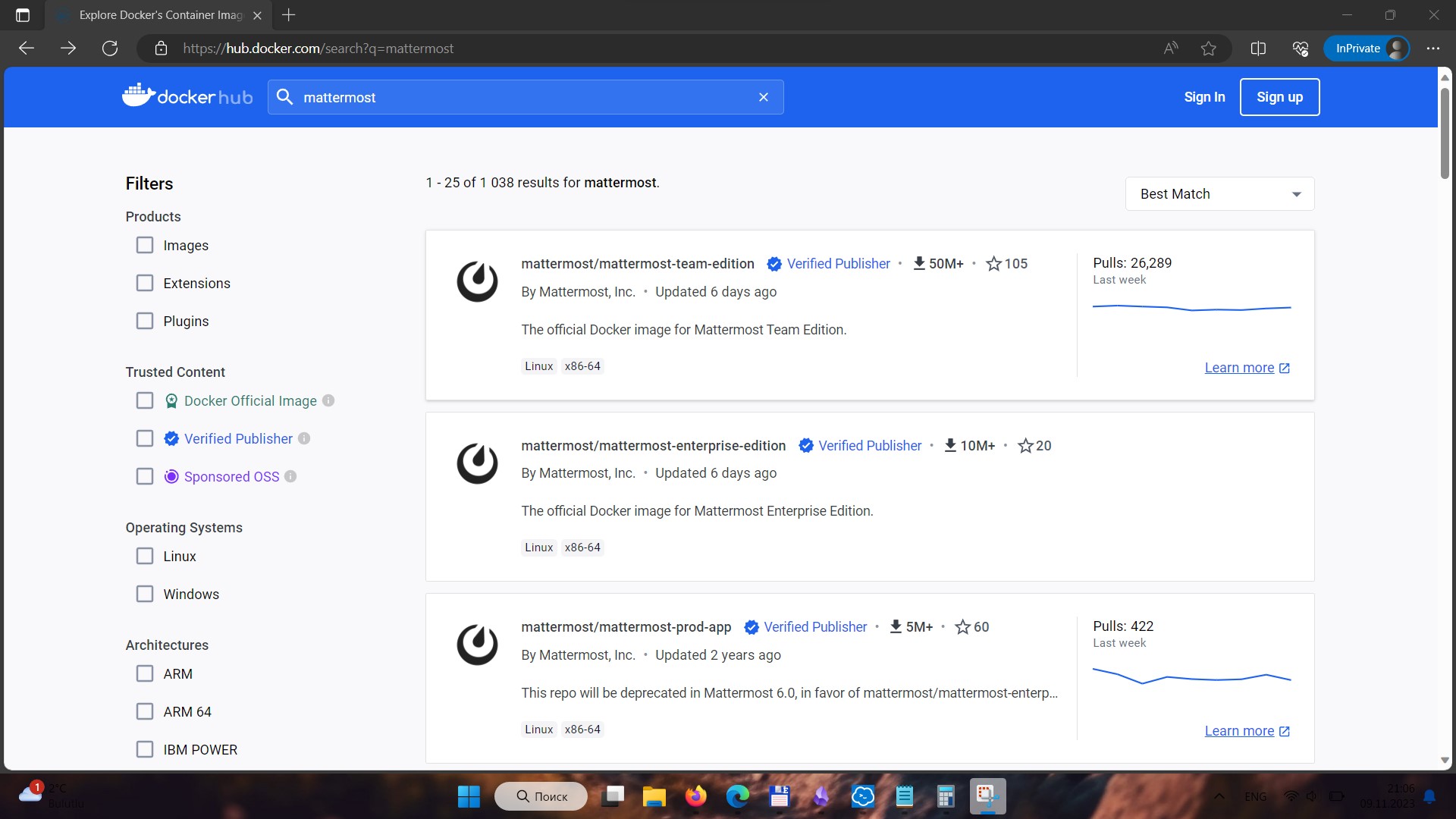 Управляем Docker через Portainer 4 mattermost1